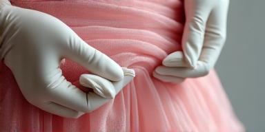 Delicate fabric dress cleaning with specialized care